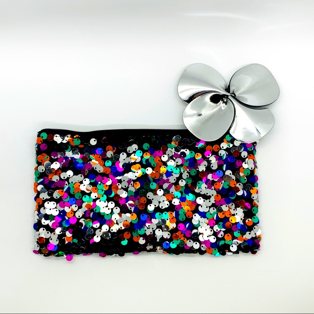 Beautiful Color Sequin MAC Small Cosmetic Pouch